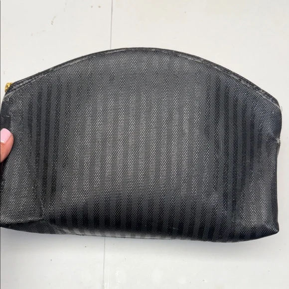 Fendi Black Striped Toiletry Bag - Picture 3 of 7